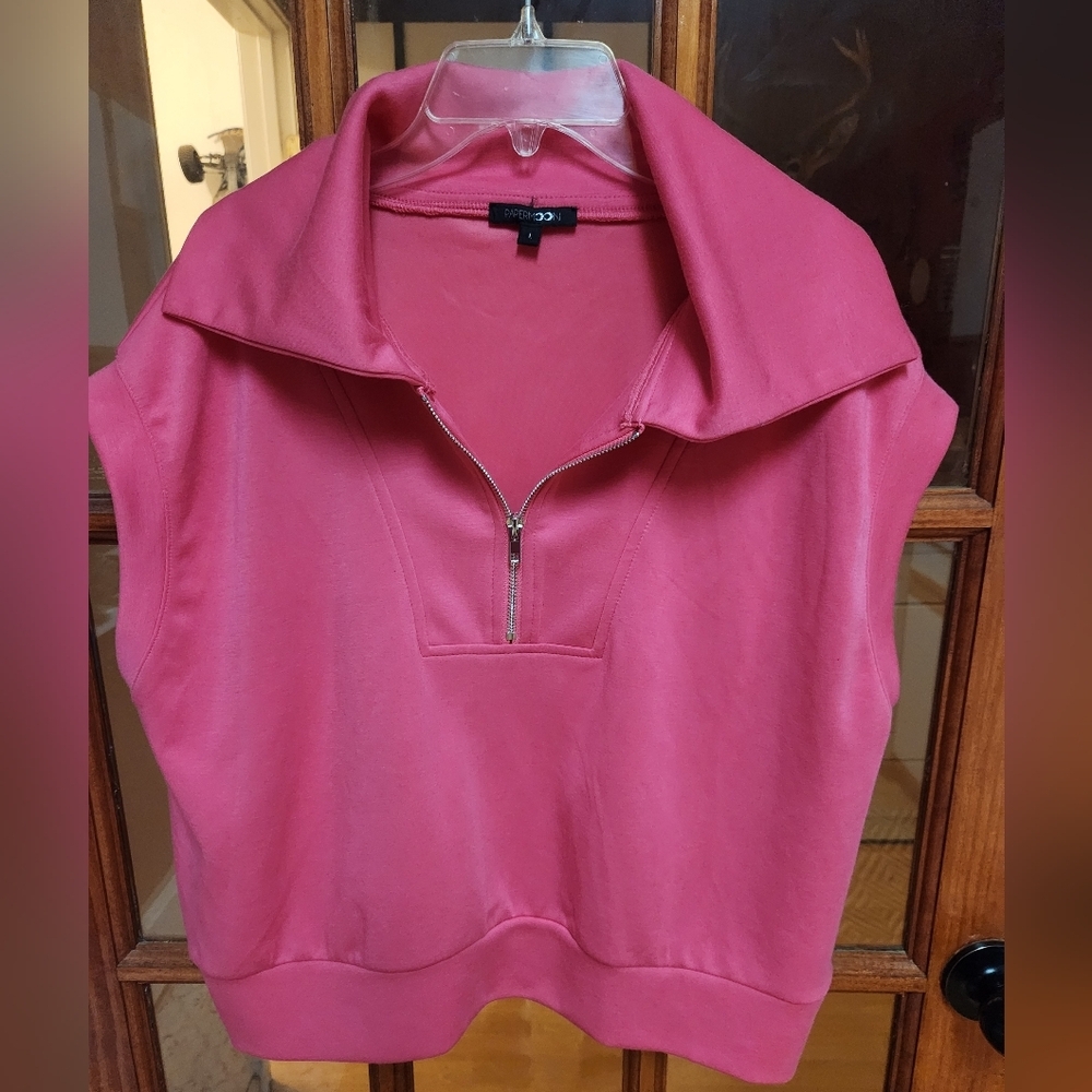 Papermoon Pink Vest Vibrant Casual Style